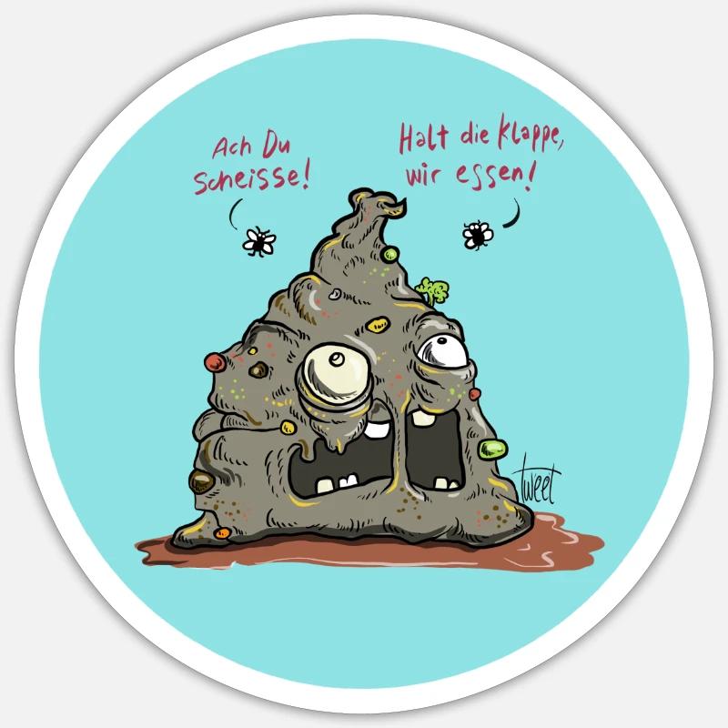 Leckeres Essen - Sticker Größe S (10 x 10 cm) - Mattweiß