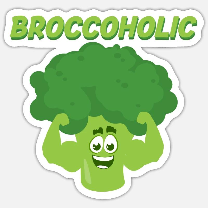 Broccoholic Vegetable Broccoli Sticker Größe S (10 x 10 cm)