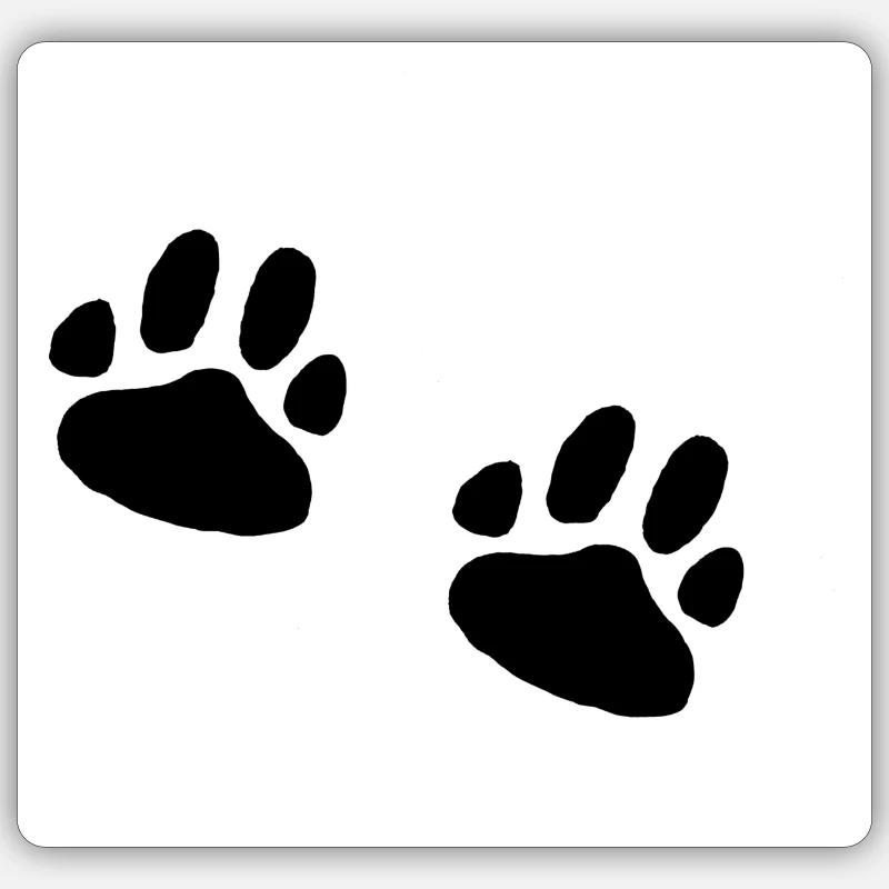 Paws - Sticker size S (10 x 10 cm) - white matte