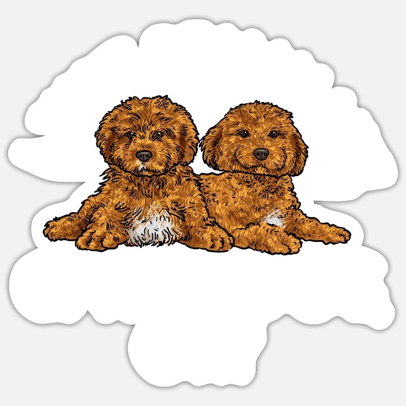 Cavapoo Cavoodle Capoodle Chien Sticker taille S (10 x 10 cm)