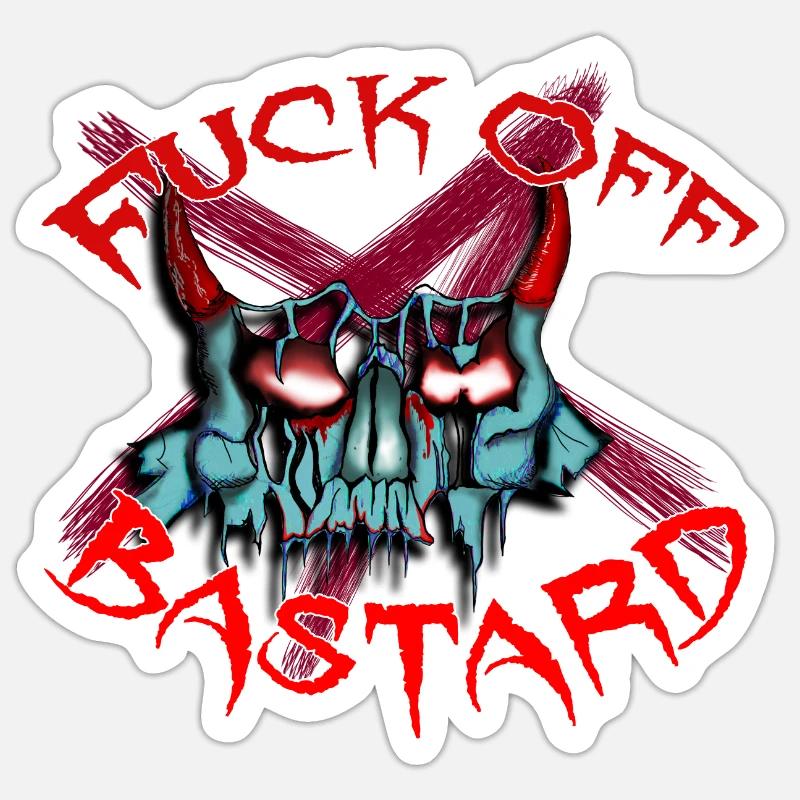 Devil skull - Sticker Größe S (10 x 10 cm) - Mattweiß