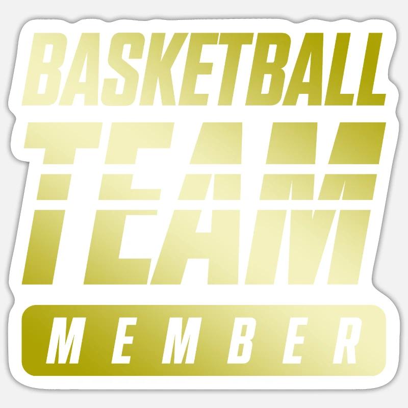 Équipe de basket-ball - Sticker taille S (10 x 10 cm) - blanc mat