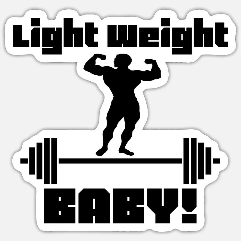 Bébé léger - Sticker taille S (10 x 10 cm) - blanc mat