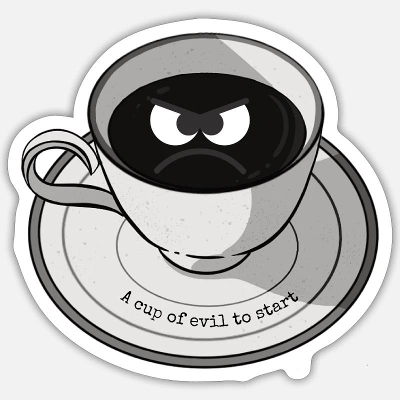 Evil Cup Sticker Größe S (10 x 10 cm)