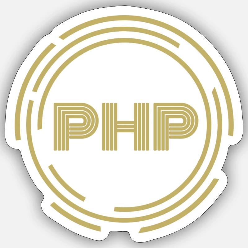 ..PHP - Sticker Größe S (10 x 10 cm) - Mattweiß