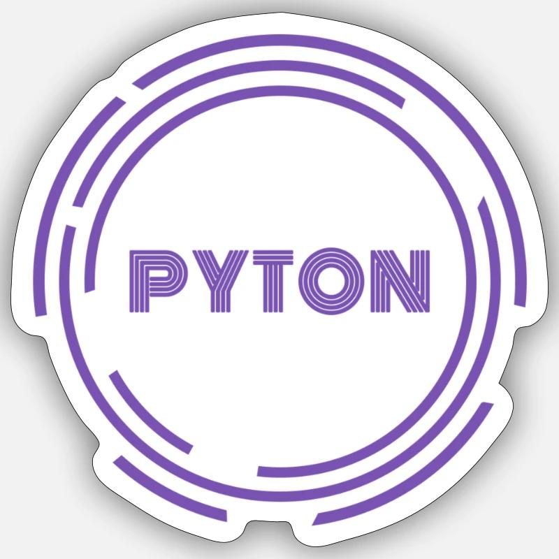 Python - Sticker size S (10 x 10 cm) - white matte