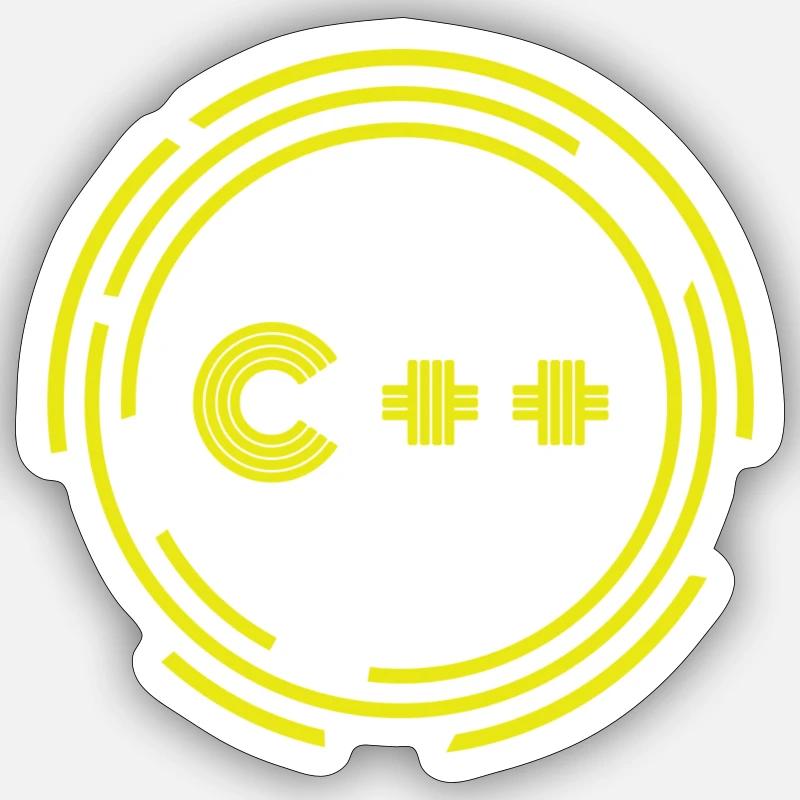 Programmeur - Sticker taille S (10 x 10 cm) - blanc mat