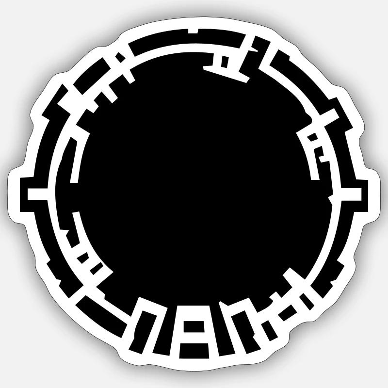 Labyrinthe Sticker taille S (10 x 10 cm)