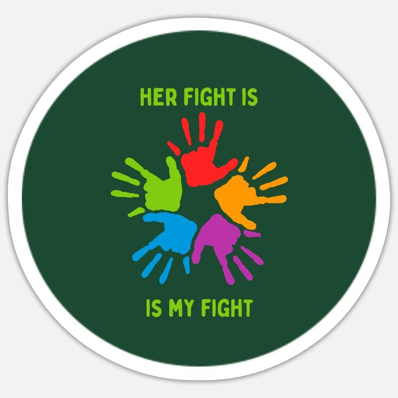 Son combat est mon combat Sticker taille S (10 x 10 cm)