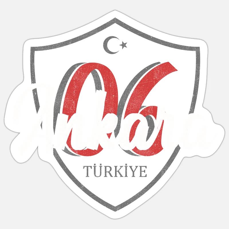 Ankara - Sticker Größe S (10 x 10 cm) - Mattweiß