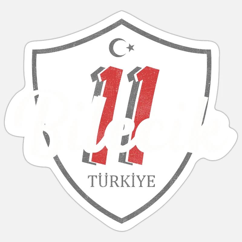 Bilecik - Sticker Größe S (10 x 10 cm) - Mattweiß