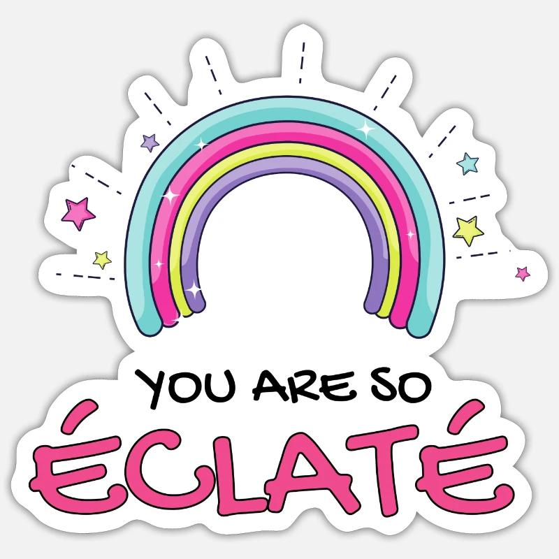 Du bist so explodiert - Sticker Größe S (10 x 10 cm) - Mattweiß
