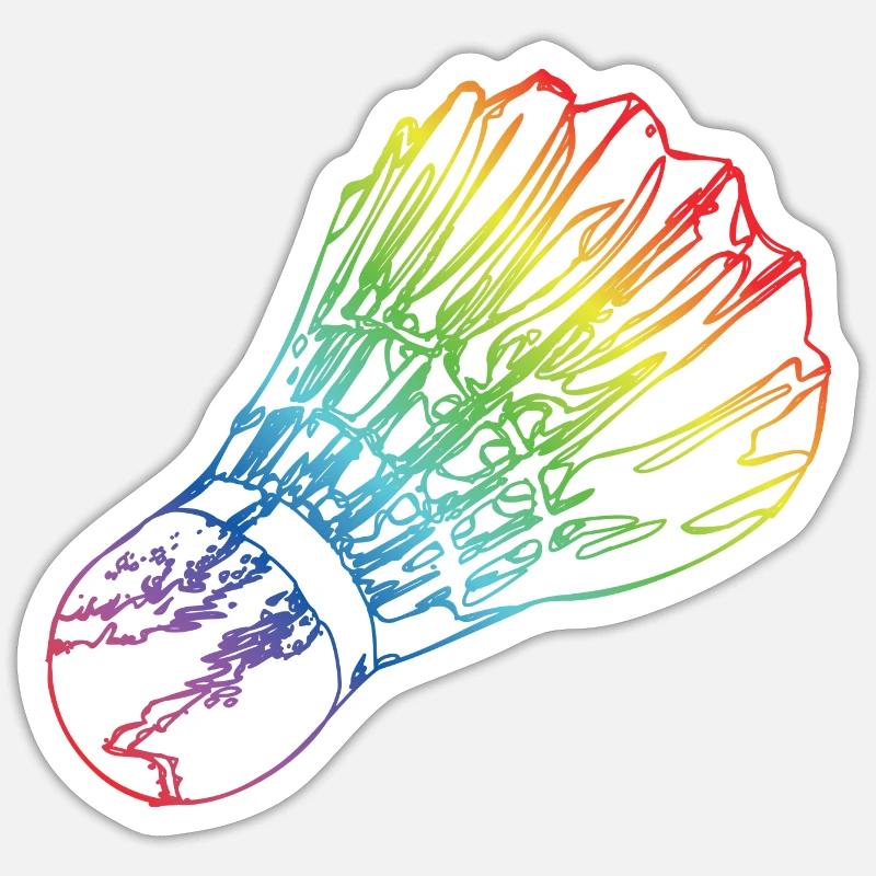 Shuttlecock - Sticker size S (10 x 10 cm) - white matte