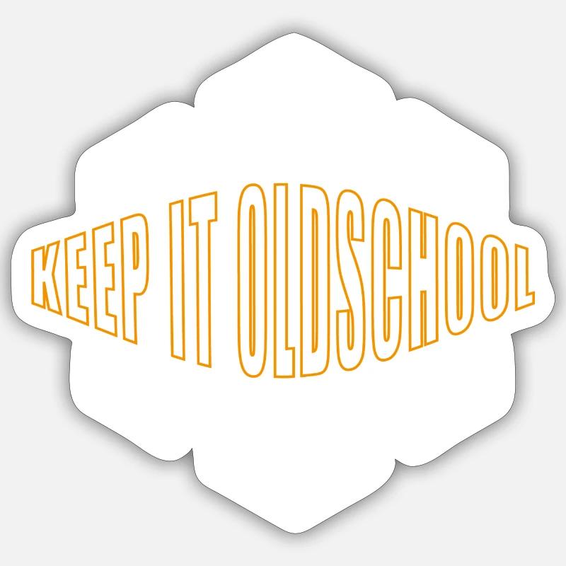 Keep It Old School - Sticker Größe S (10 x 10 cm) - Mattweiß