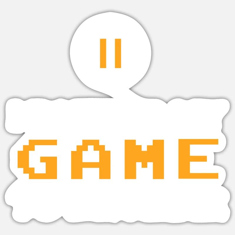 Game Gaming PC - Sticker Größe S (10 x 10 cm) - Mattweiß