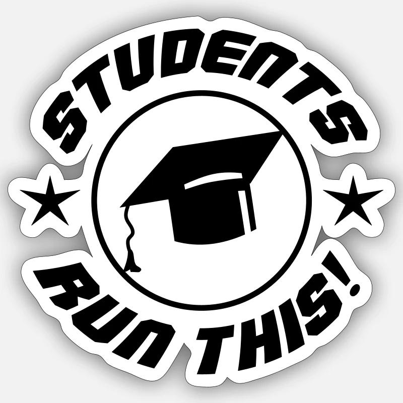 Students run this Sticker Größe S (10 x 10 cm)