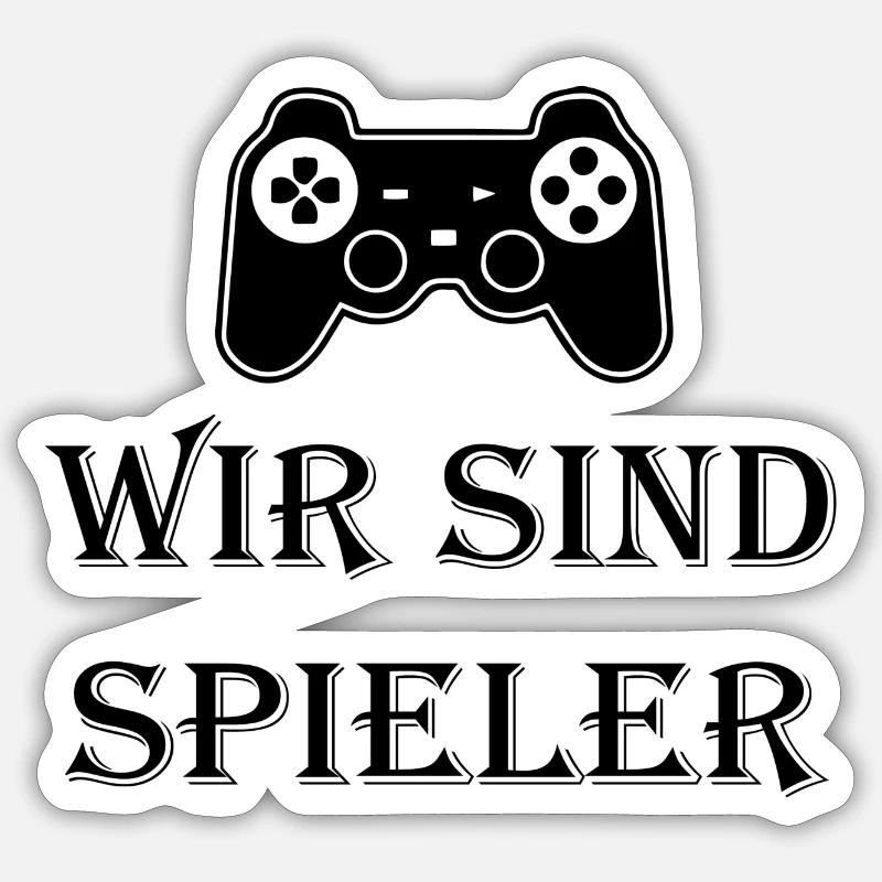 Game Gaming PC - Sticker Größe S (10 x 10 cm) - Mattweiß