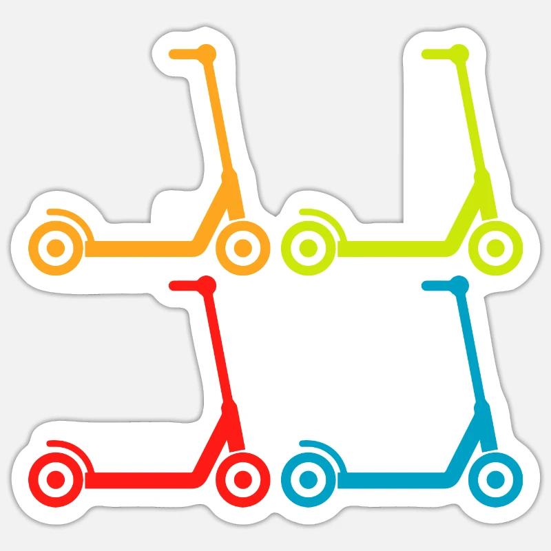 E-Scooter E-Roller Scooter Sticker Größe S (10 x 10 cm)