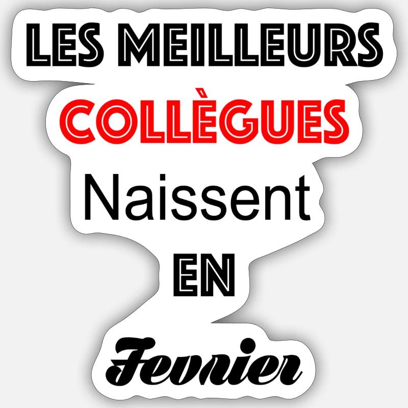 fevrier Sticker taille S (10 x 10 cm)