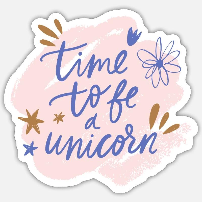 time to be unique - Sticker size S (10 x 10 cm) - white matte