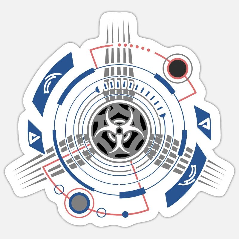 Tech Design Zukunft Technikfreaks - Sticker Größe S (10 x 10 cm) - Mattweiß