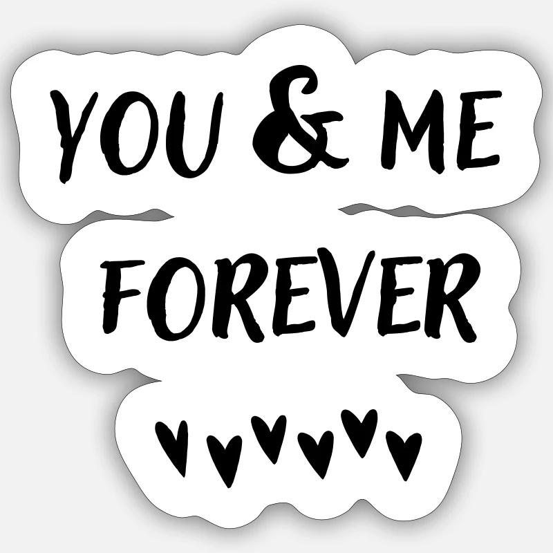 youandmeforever Sticker Größe S (10 x 10 cm)
