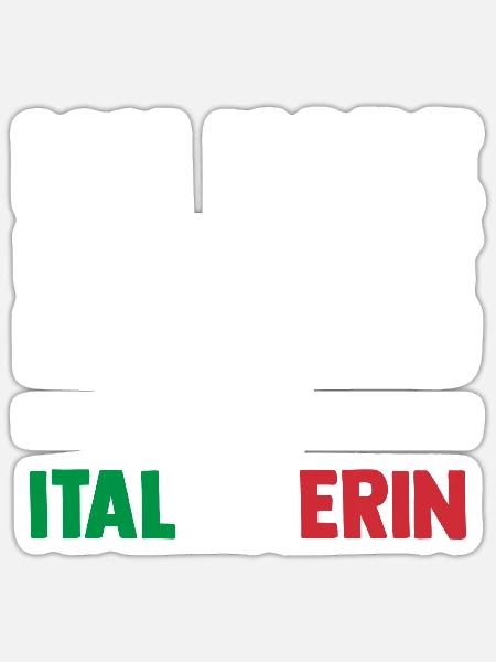 Ich habe keine Angst meine Frau ist Italienerin - Sticker Größe S (10 x 10 cm) - Mattweiß