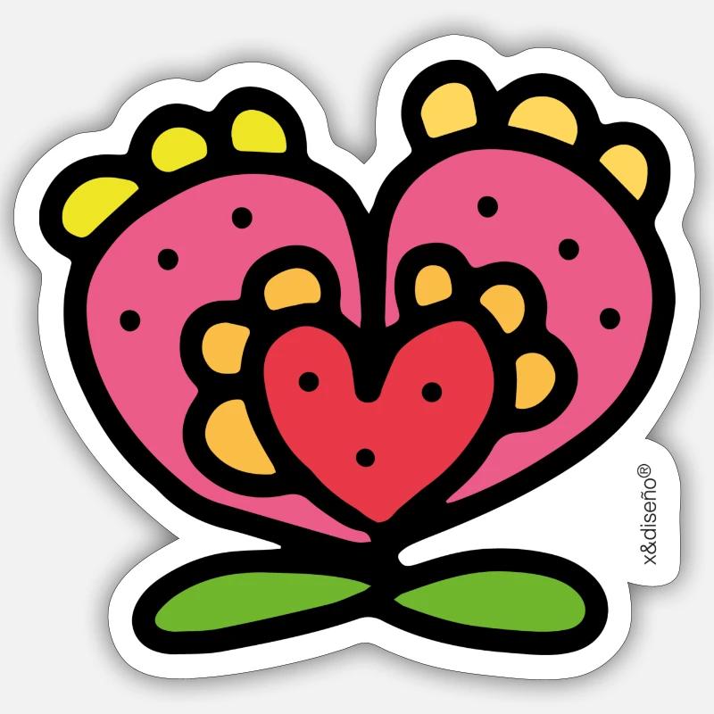 CorazonNopal Sticker size S (10 x 10 cm)
