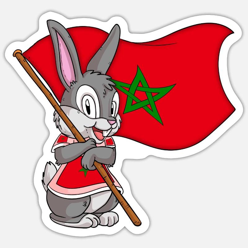 Morocco Rabbit Sticker size S (10 x 10 cm)