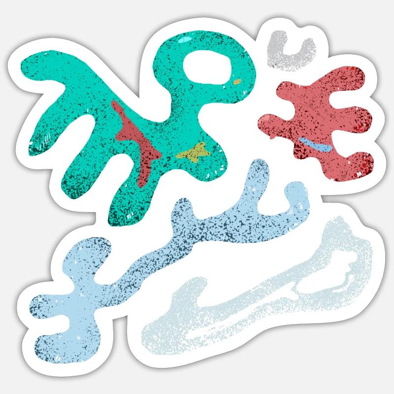 kunst modern design - Sticker Größe S (10 x 10 cm) - Mattweiß