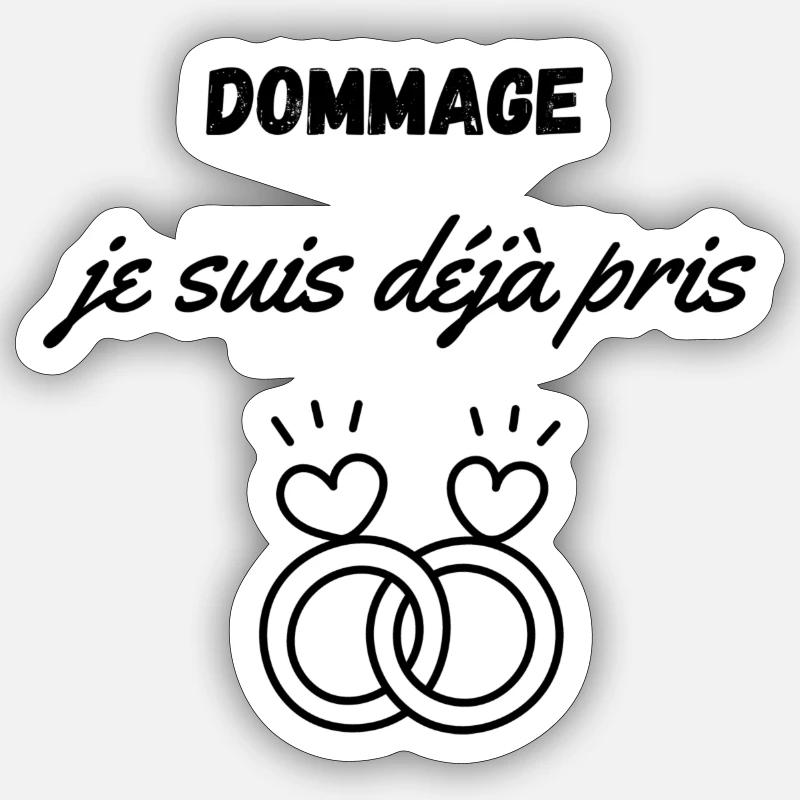 Déjà pris - Sticker taille S (10 x 10 cm) - blanc mat