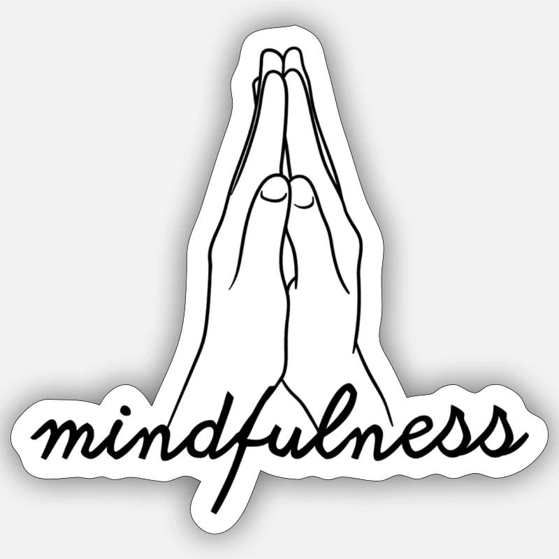 Respiration consciente, vie consciente Sticker taille S (10 x 10 cm)