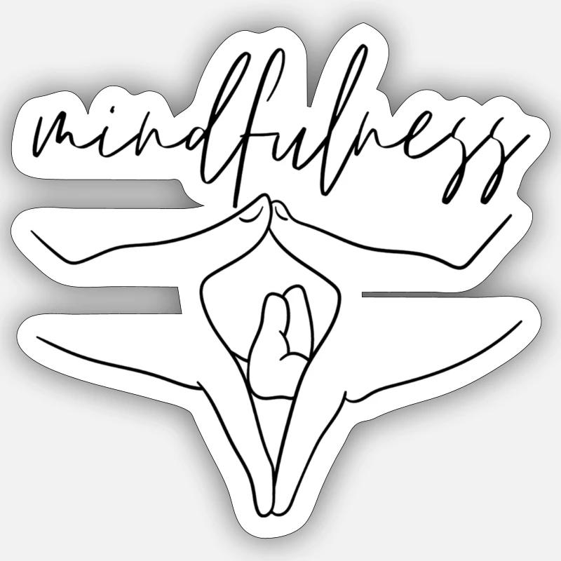 Mindfulness in Motion - Sticker size S (10 x 10 cm) - white matte