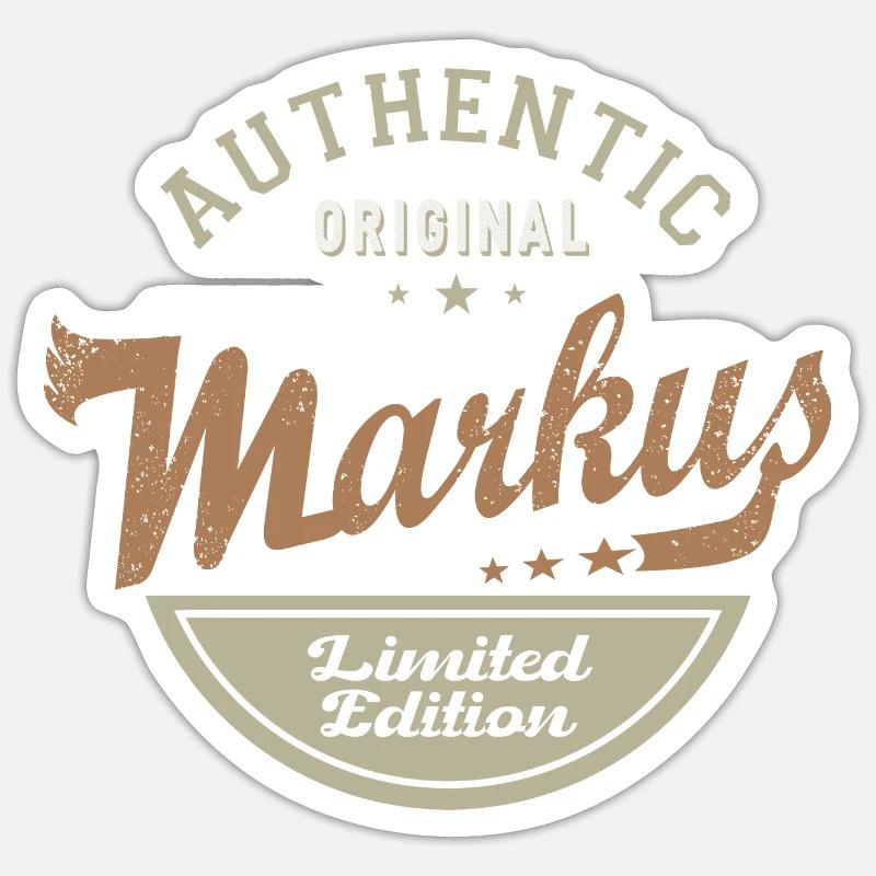 Markus gift Tshirt personalized name markus Sticker size S (10 x 10 cm)