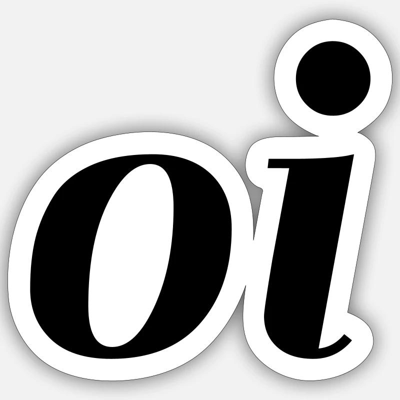 Oh - Sticker taille S (10 x 10 cm) - blanc mat