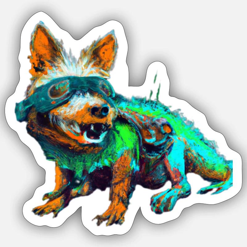 Crocoshire - Sticker taille S (10 x 10 cm) - blanc mat