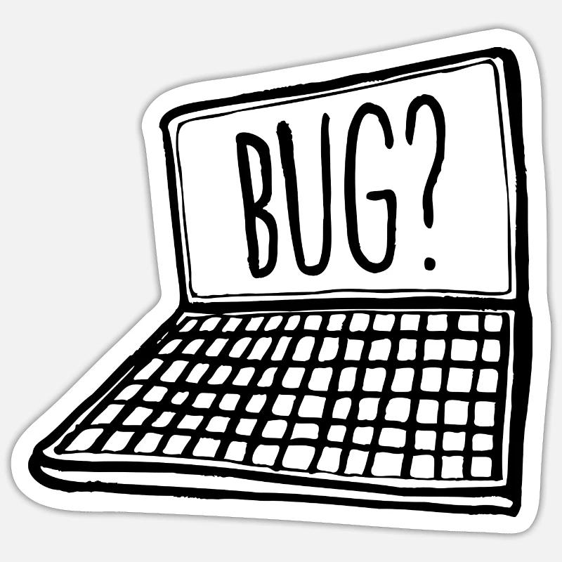 Ist der Computer fehlerhaft? - Sticker Größe S (10 x 10 cm) - Mattweiß