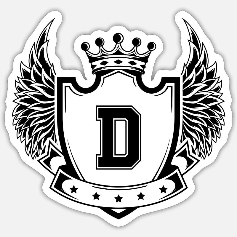 Wappen D - Sticker Größe S (10 x 10 cm) - Mattweiß