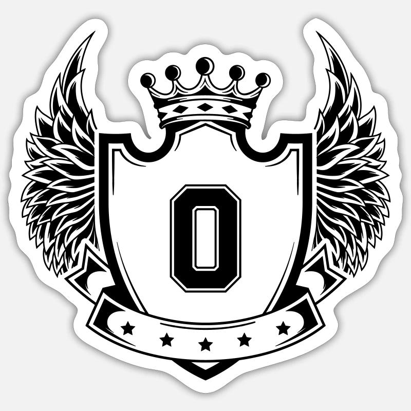 Wappen O - Sticker Größe S (10 x 10 cm) - Mattweiß