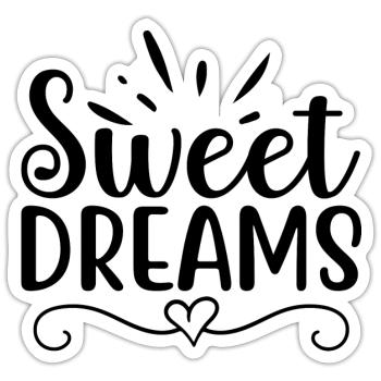 Sweet Dreams - Sticker Größe S (10 x 10 cm) - Mattweiß - Vorne
