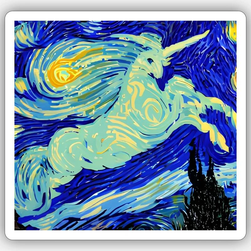 Unicorn Artwork Sticker size S (10 x 10 cm)