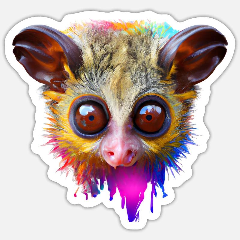 Conception Tarsier - Sticker taille S (10 x 10 cm) - blanc mat