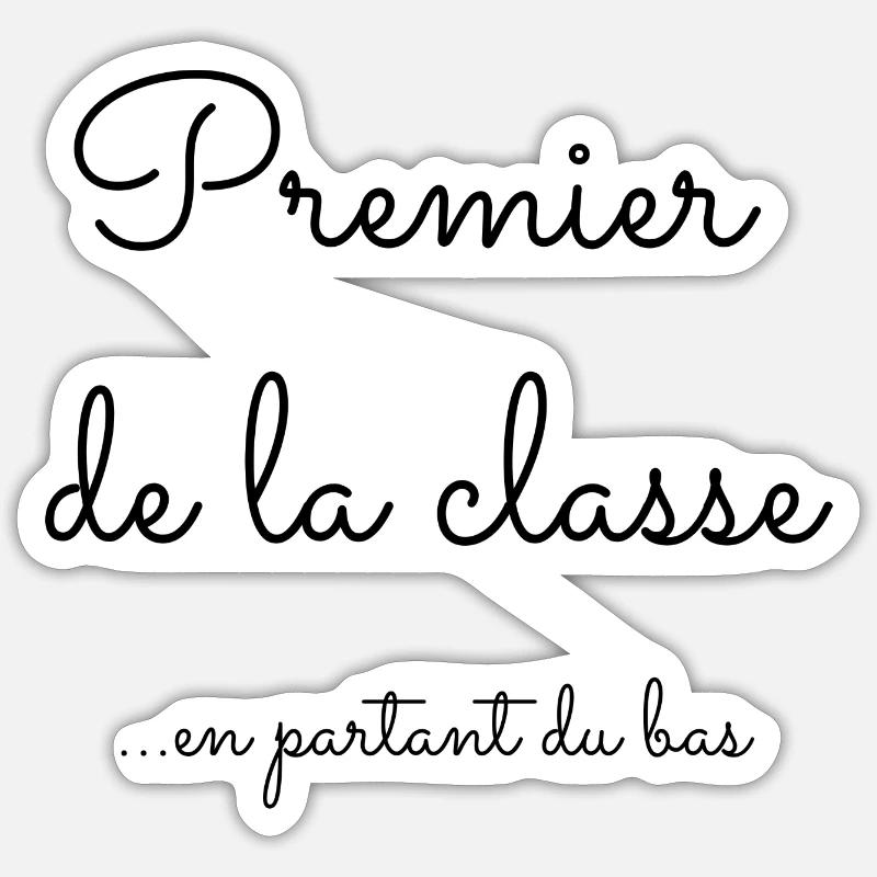 Premier en partant du bas Sticker taille S (10 x 10 cm)