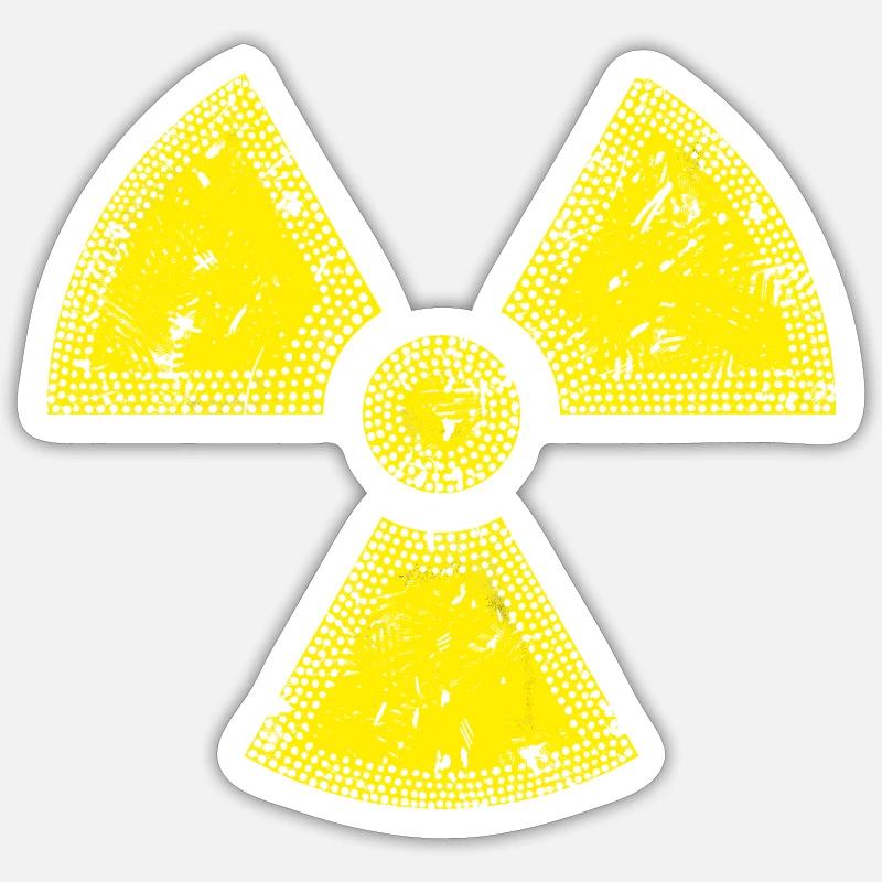 Radioactive / Symbol Radioactivity - Sticker size S (10 x 10 cm) - white matte