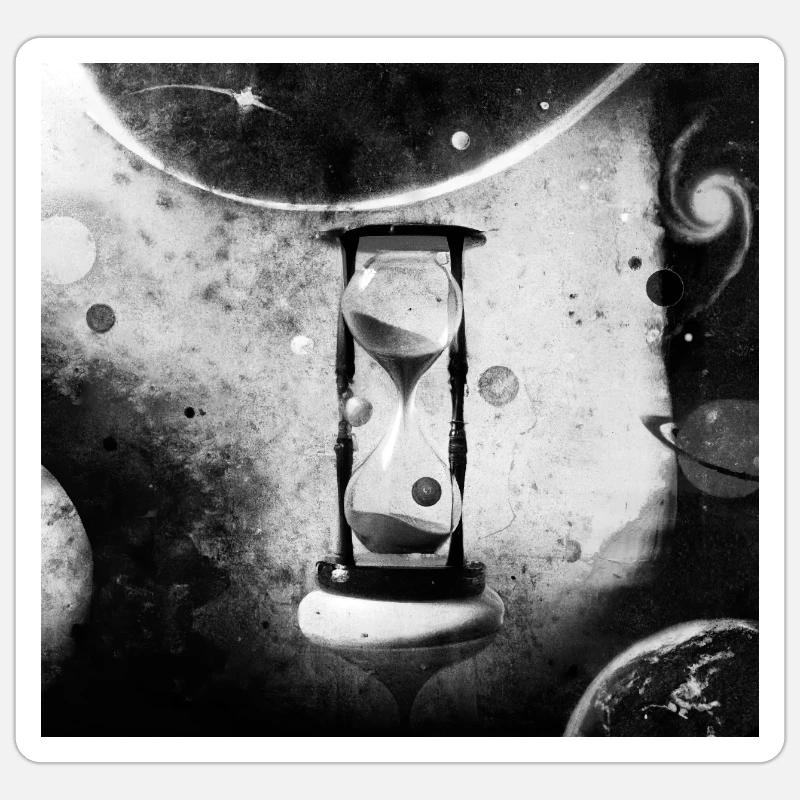 Le passage du temps dans l’univers Sticker taille S (10 x 10 cm)