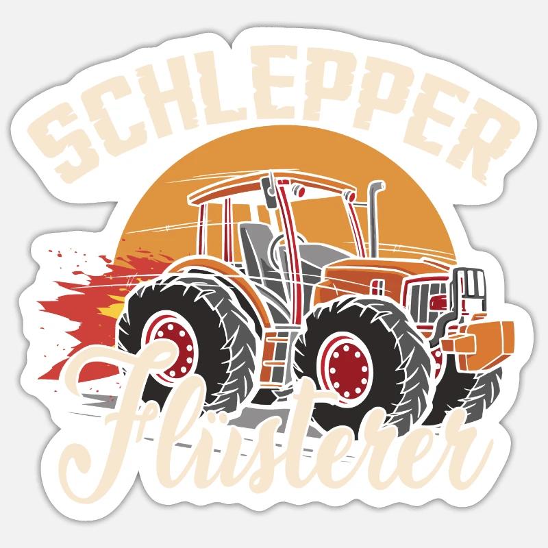 Schlepper Flüsterer | Traktor | Trecker - Sticker Größe S (10 x 10 cm) - Mattweiß