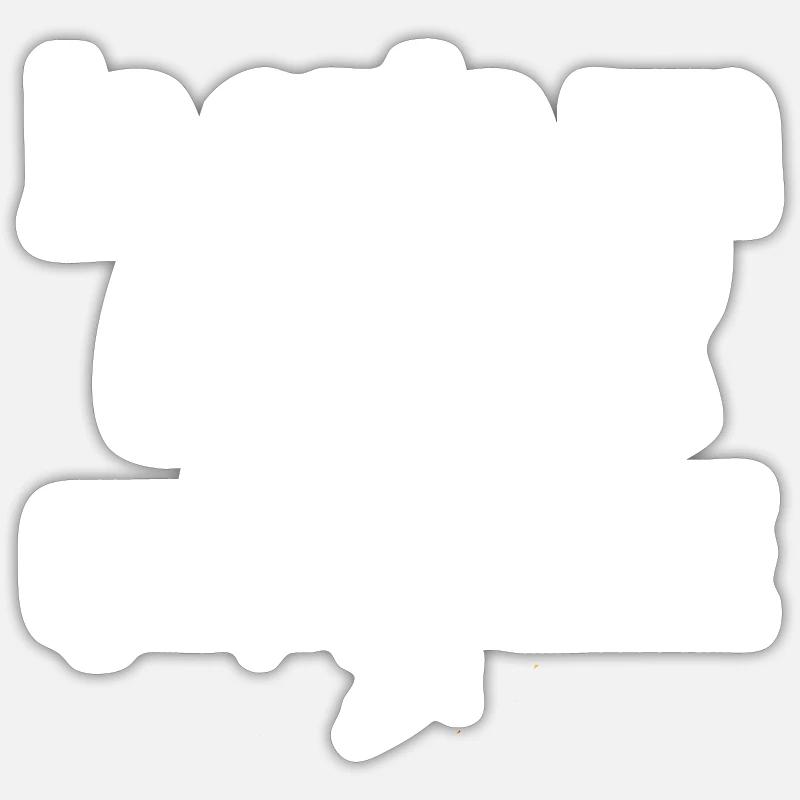 catcheur qui déchire - Sticker taille S (10 x 10 cm) - blanc mat