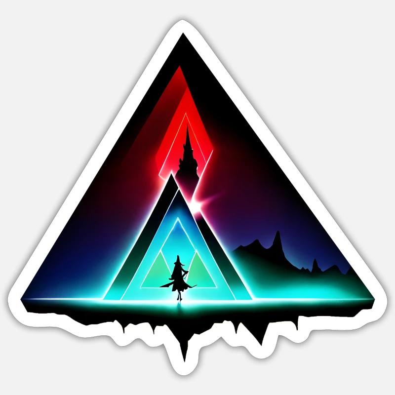 Magischer Eingang - Sticker Größe S (10 x 10 cm) - Mattweiß