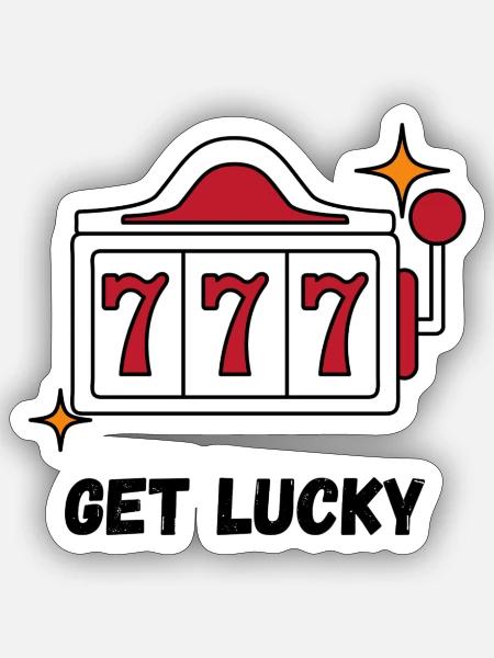 Get Lucky - Sticker Größe S (10 x 10 cm) - Mattweiß
