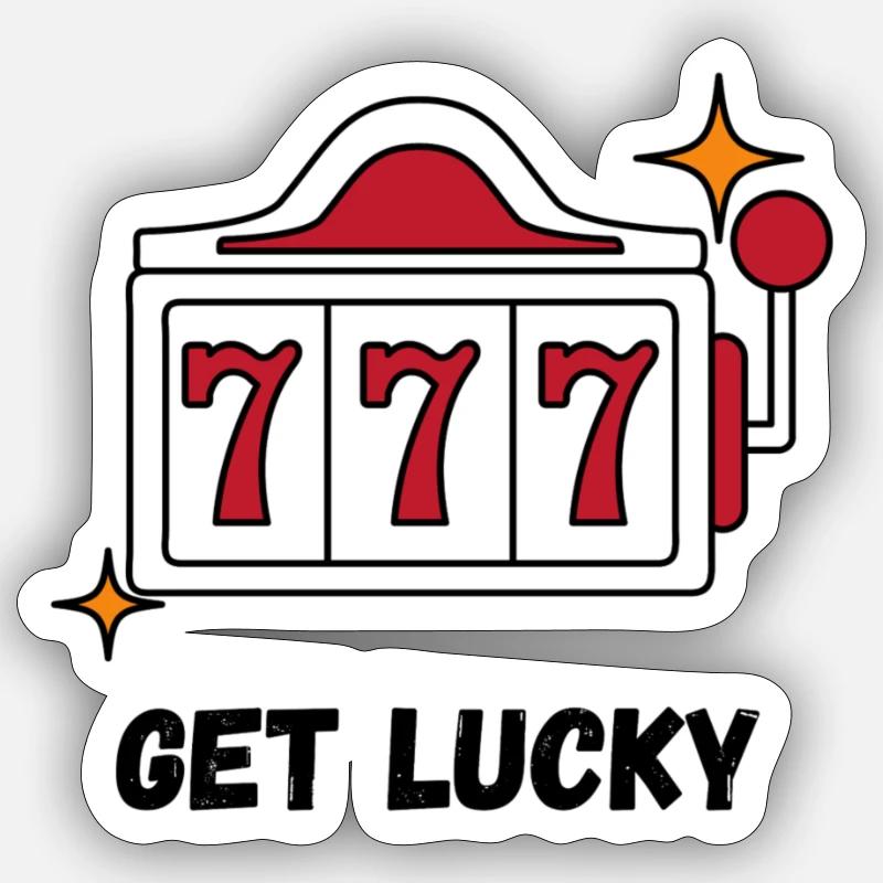 Get Lucky - Sticker Größe S (10 x 10 cm) - Mattweiß